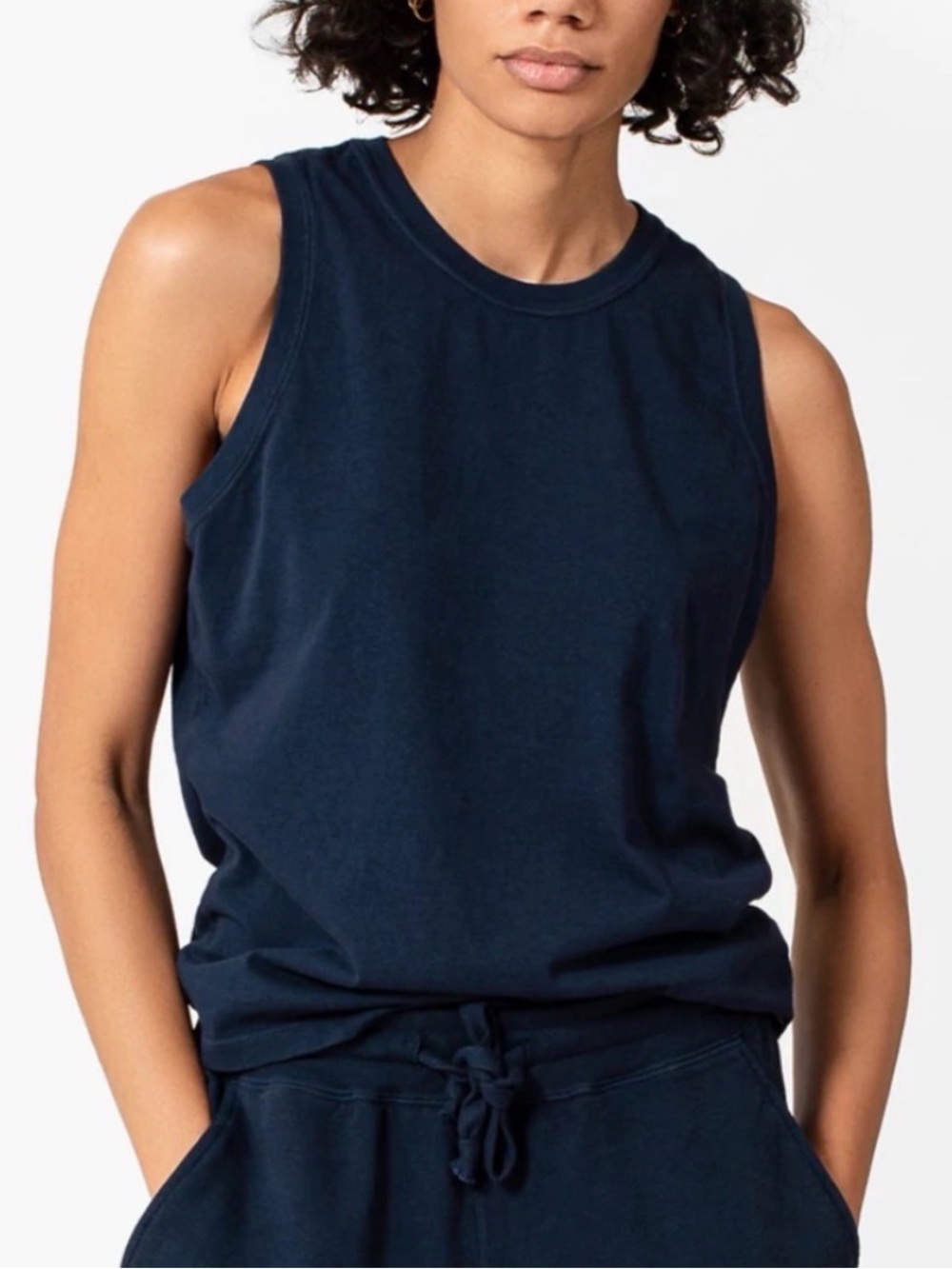 NEW | TKEES Core Tank Navy Blue Cotton Sleeveless Top